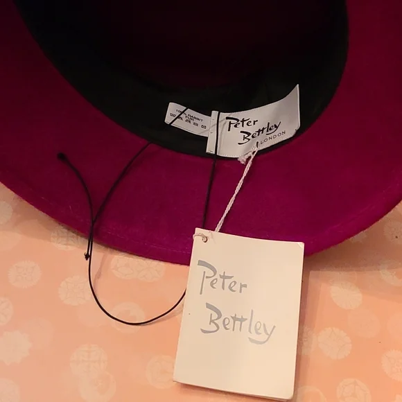 Peter Bettley Handmade Rabbit & Feathers Embellished Hat  display picture 2
